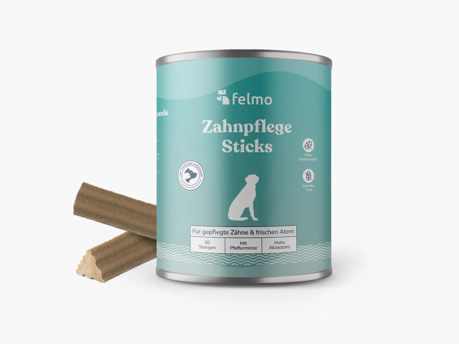 felmo Zahnsticks für Hunde, Vorderansicht der Verpackung