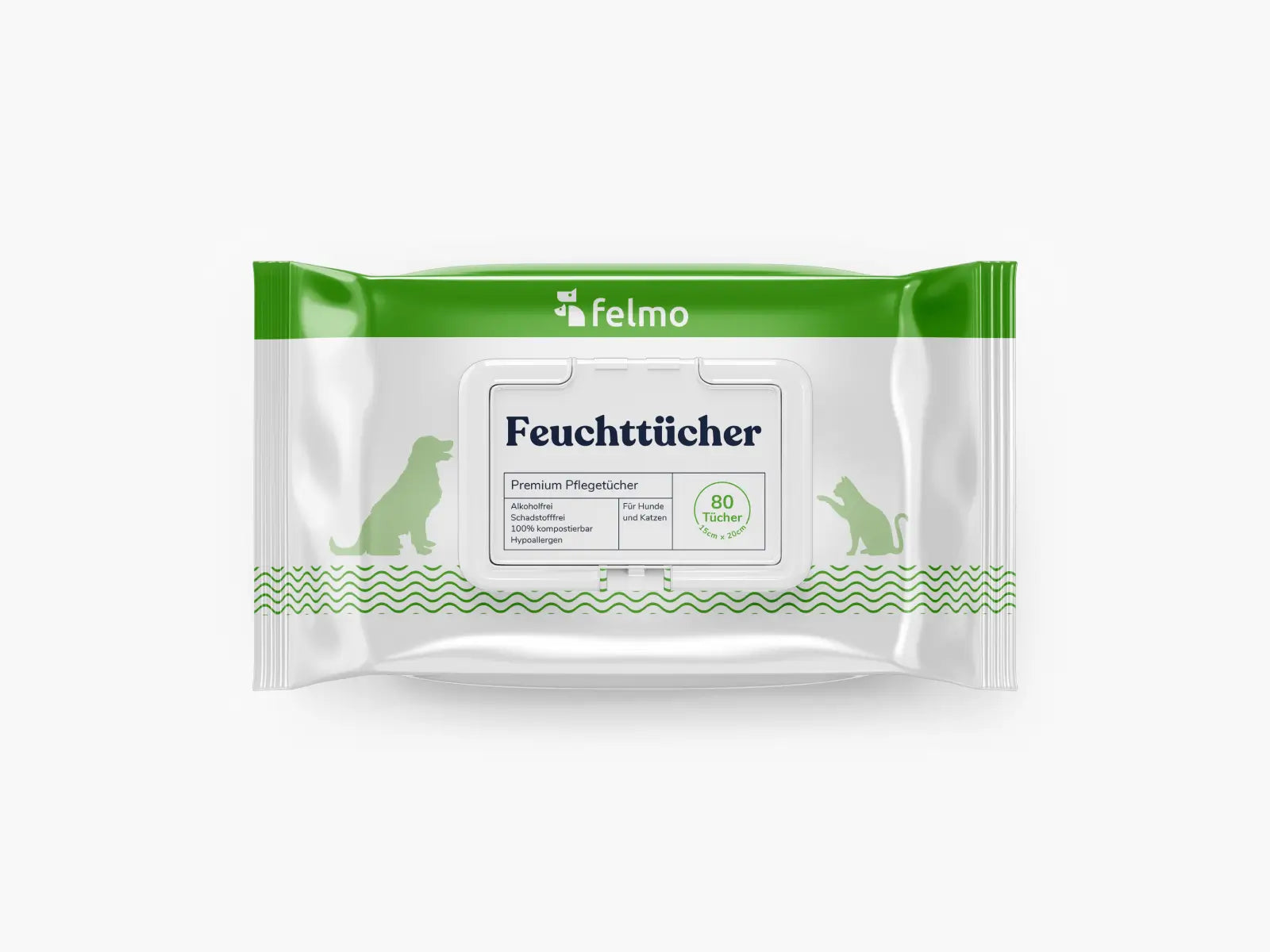 felmo Feuchttücher für Hunde & Katzen (80 Stk.)